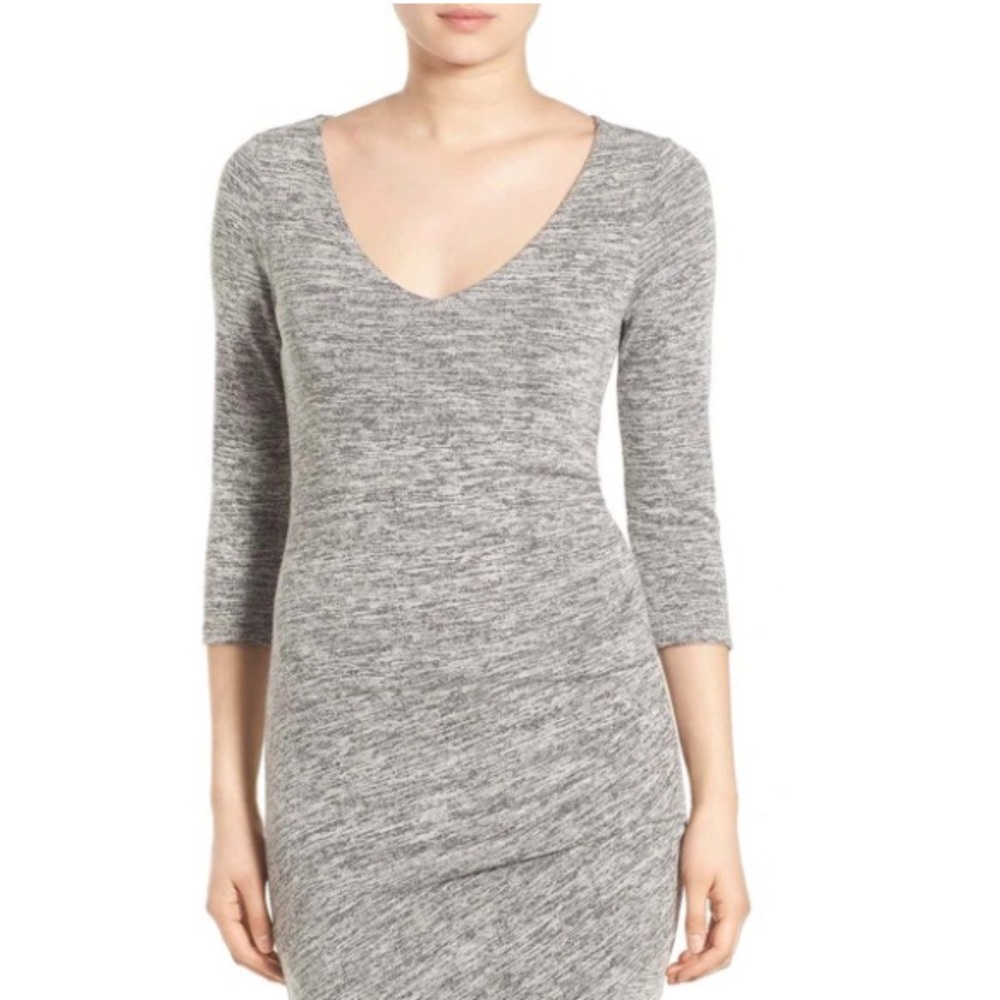 Leith ruched v-neck dress NWOT